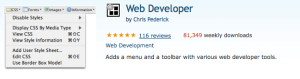 Web Developer Toolbar